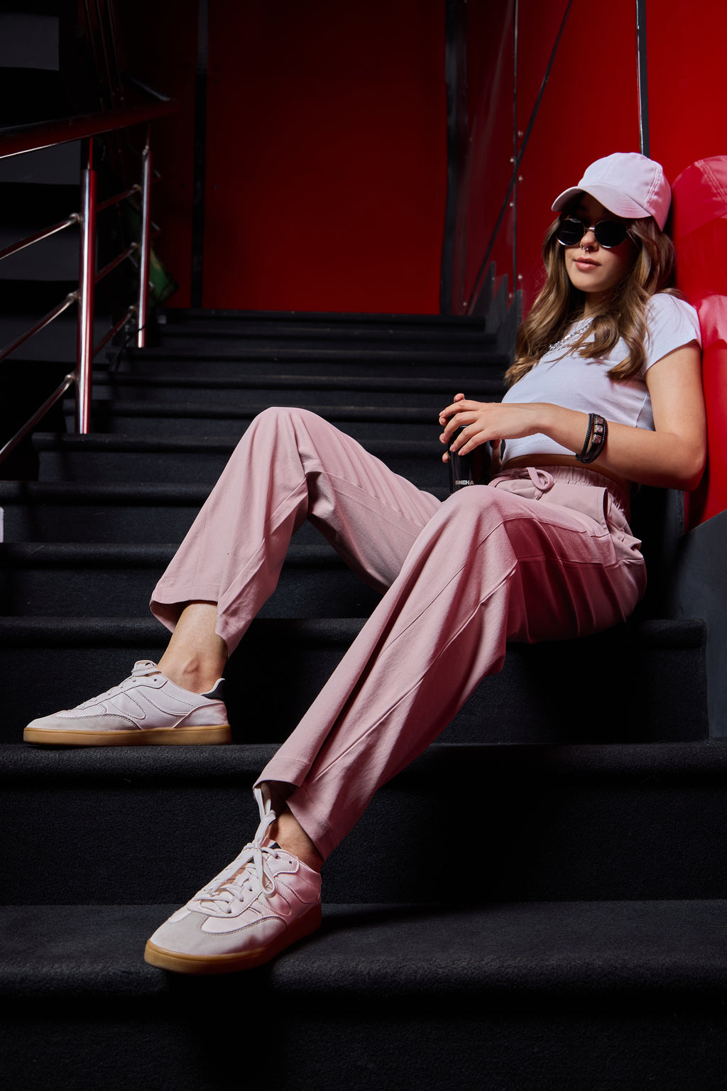 TRACK PANT DUSTY PINK