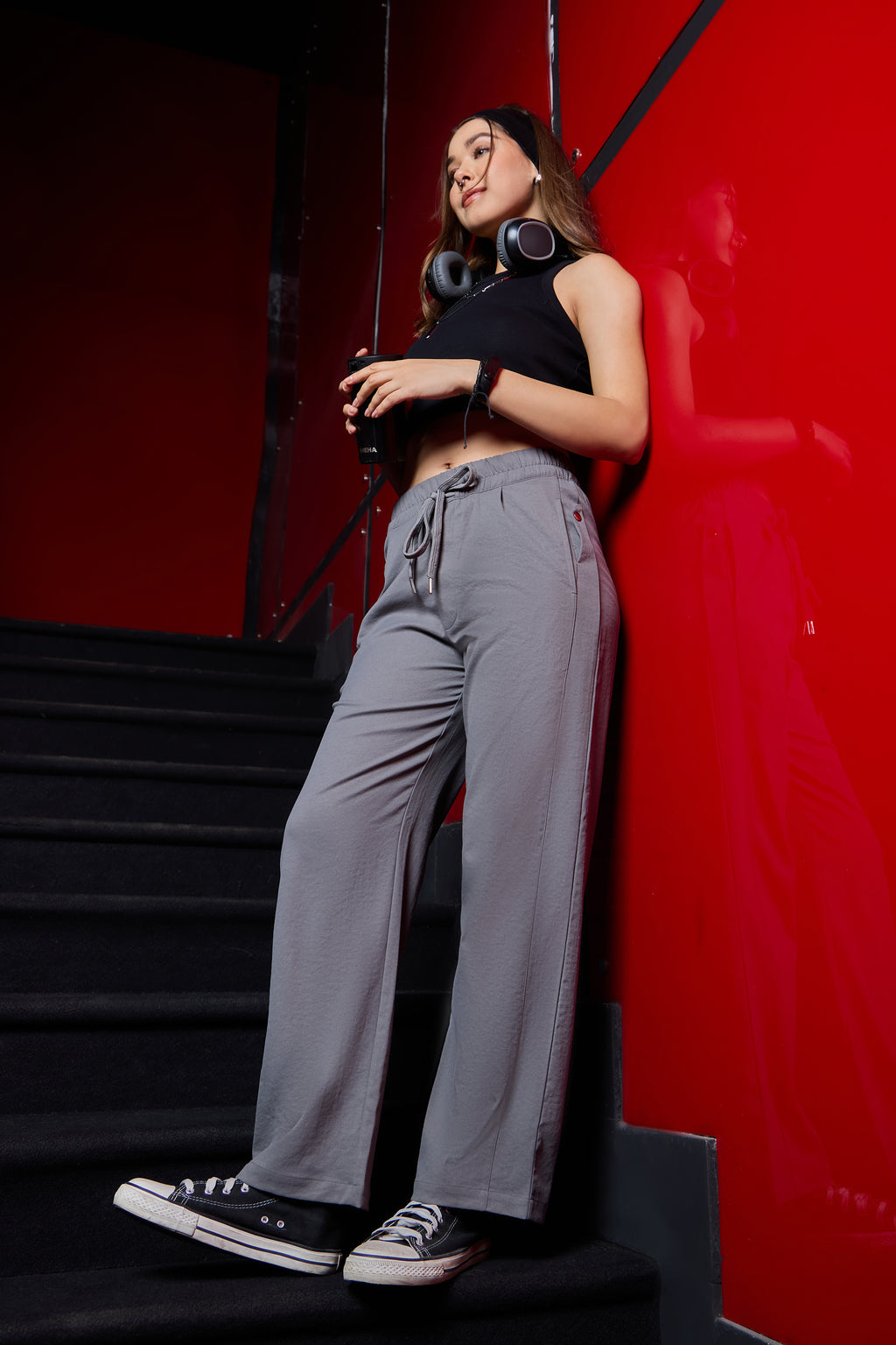 TRACK PANT CHARCOAL GREY