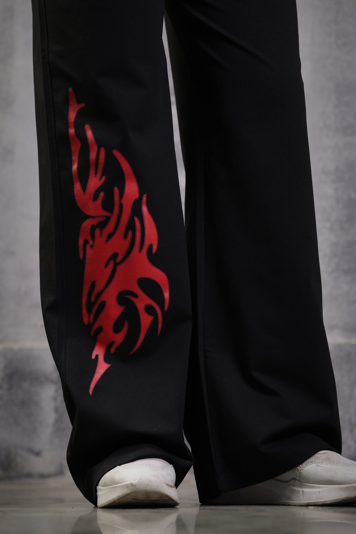 WIDE LEG LOWER MATT BLACK