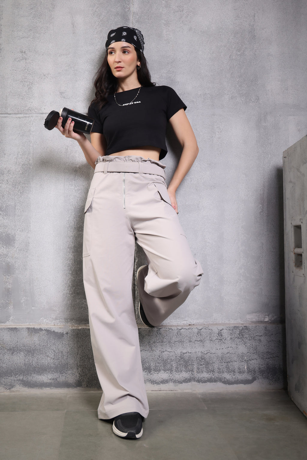 HIGH WAIST PANT STONE BEIGE