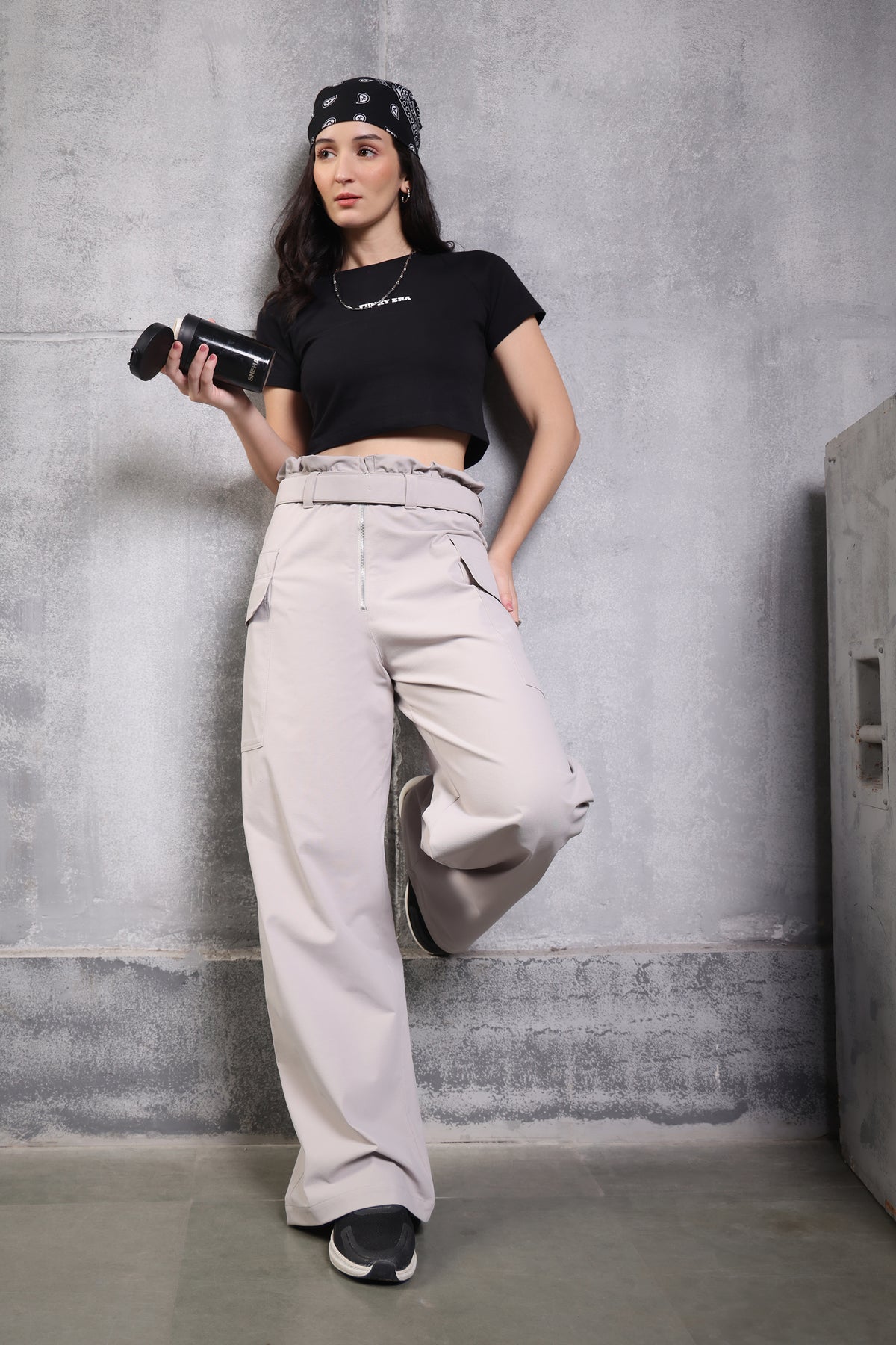 HIGH WAIST PANT STONE BEIGE