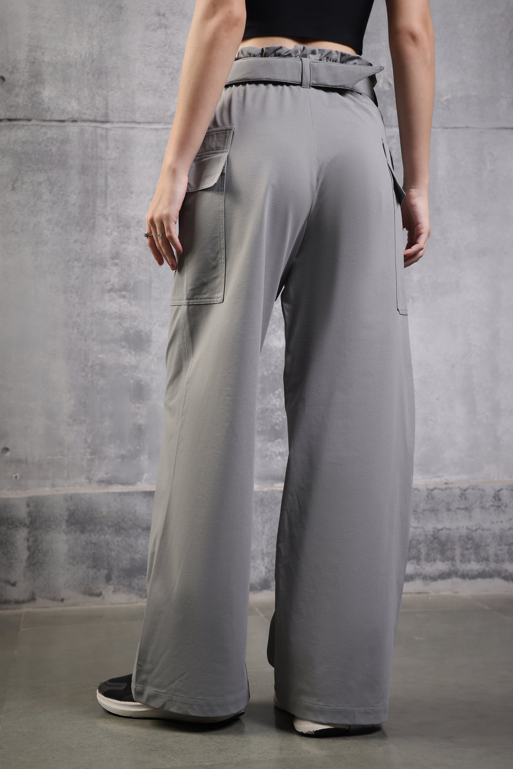HIGH WAIST PANT CHARCOAL GREY
