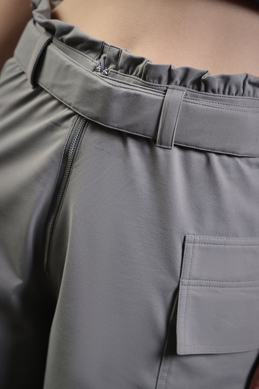 HIGH WAIST PANT CHARCOAL GREY