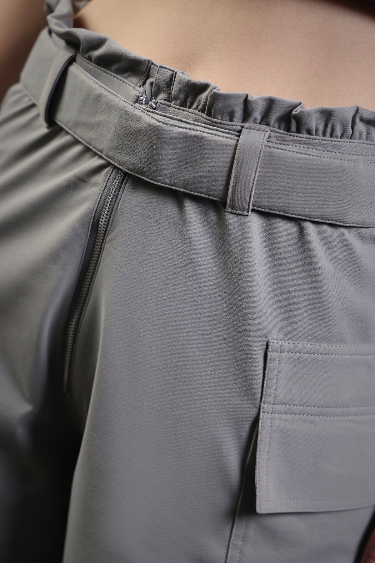 HIGH WAIST PANT CHARCOAL GREY