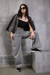 HIGH WAIST PANT CHARCOAL GREY