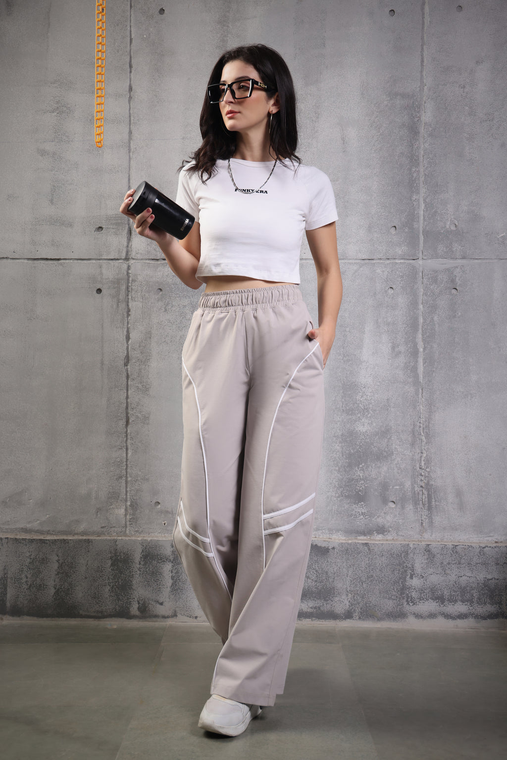 WIDE LEG LOWER LIGHT BEIGE