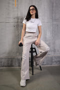 WIDE LEG LOWER LIGHT BEIGE