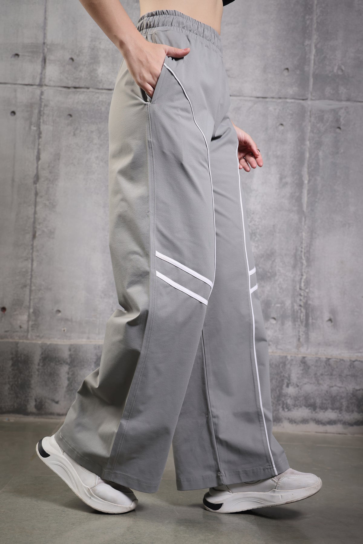 WIDE LEG LOWER STONE GREY