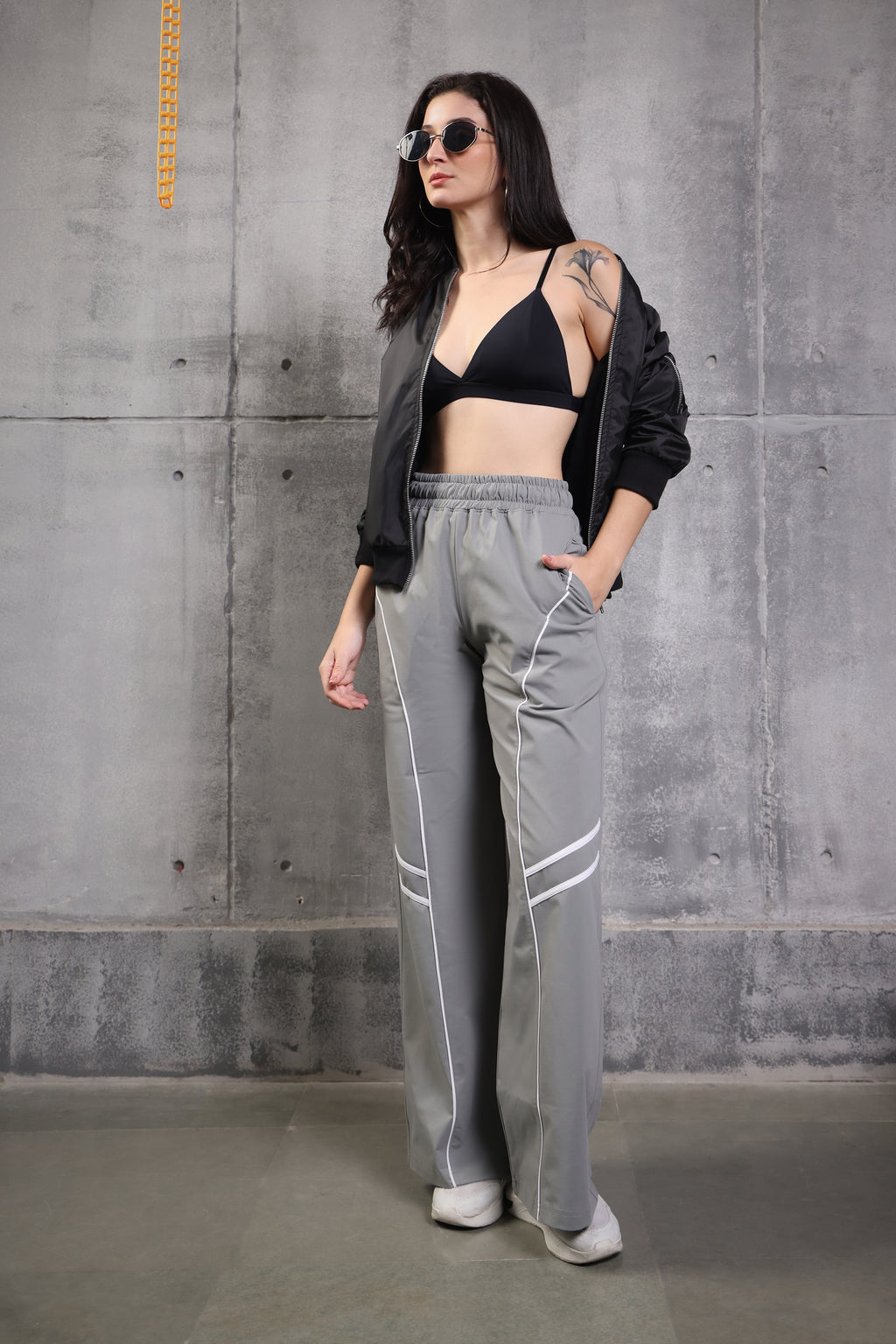 WIDE LEG LOWER STONE GREY