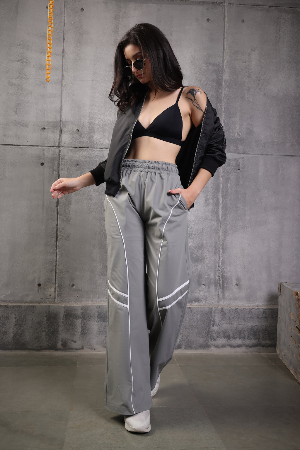 WIDE LEG LOWER STONE GREY