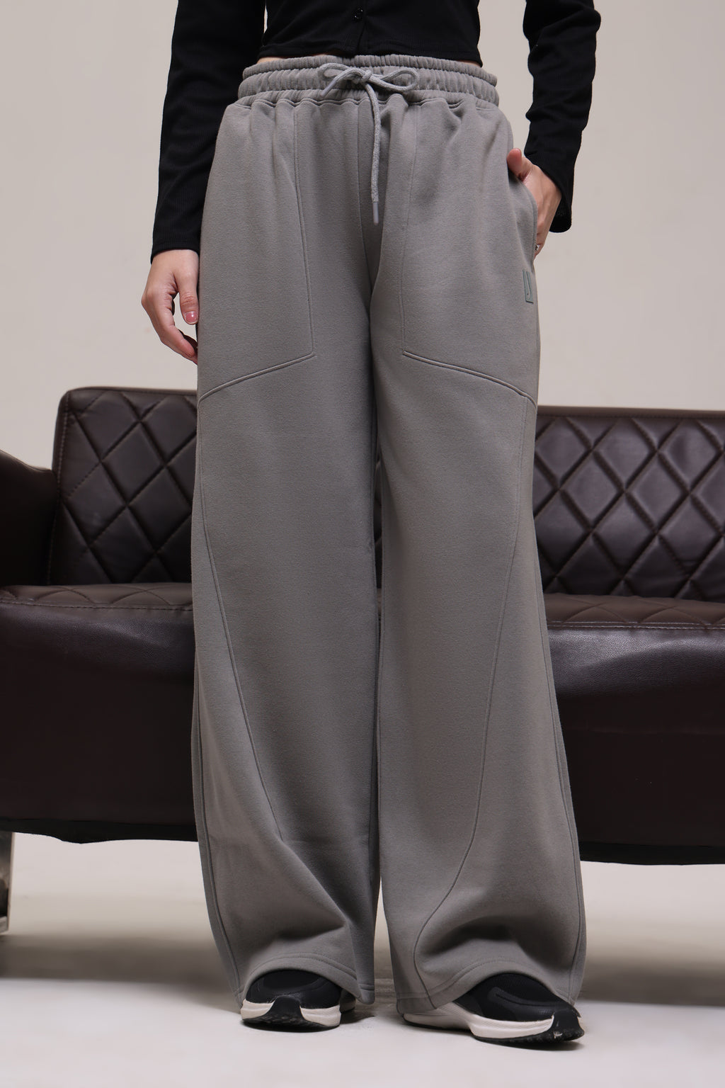 WOMEN'S FLEECE LOWER STONE GREY