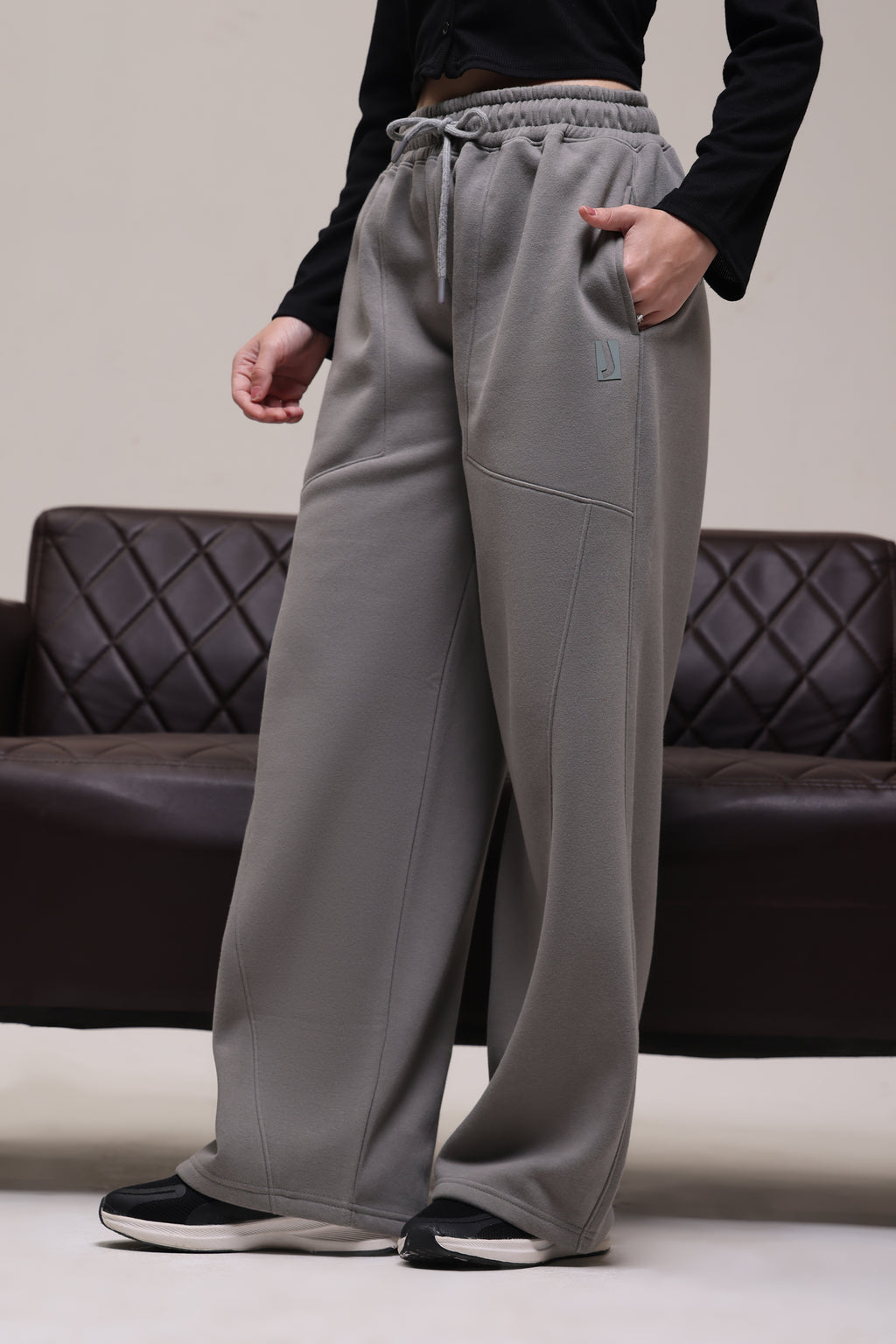 WOMEN'S FLEECE LOWER STONE GREY
