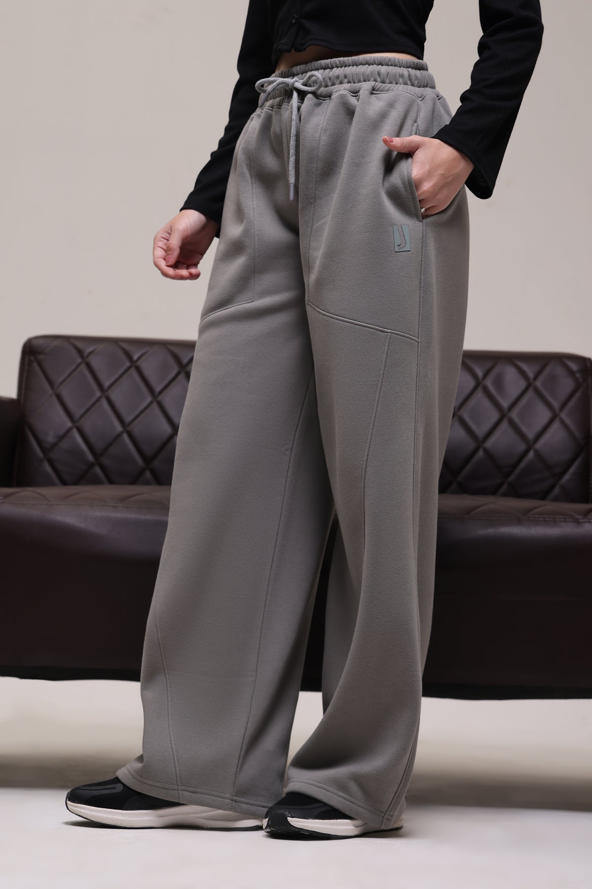 WOMEN'S FLEECE LOWER STONE GREY