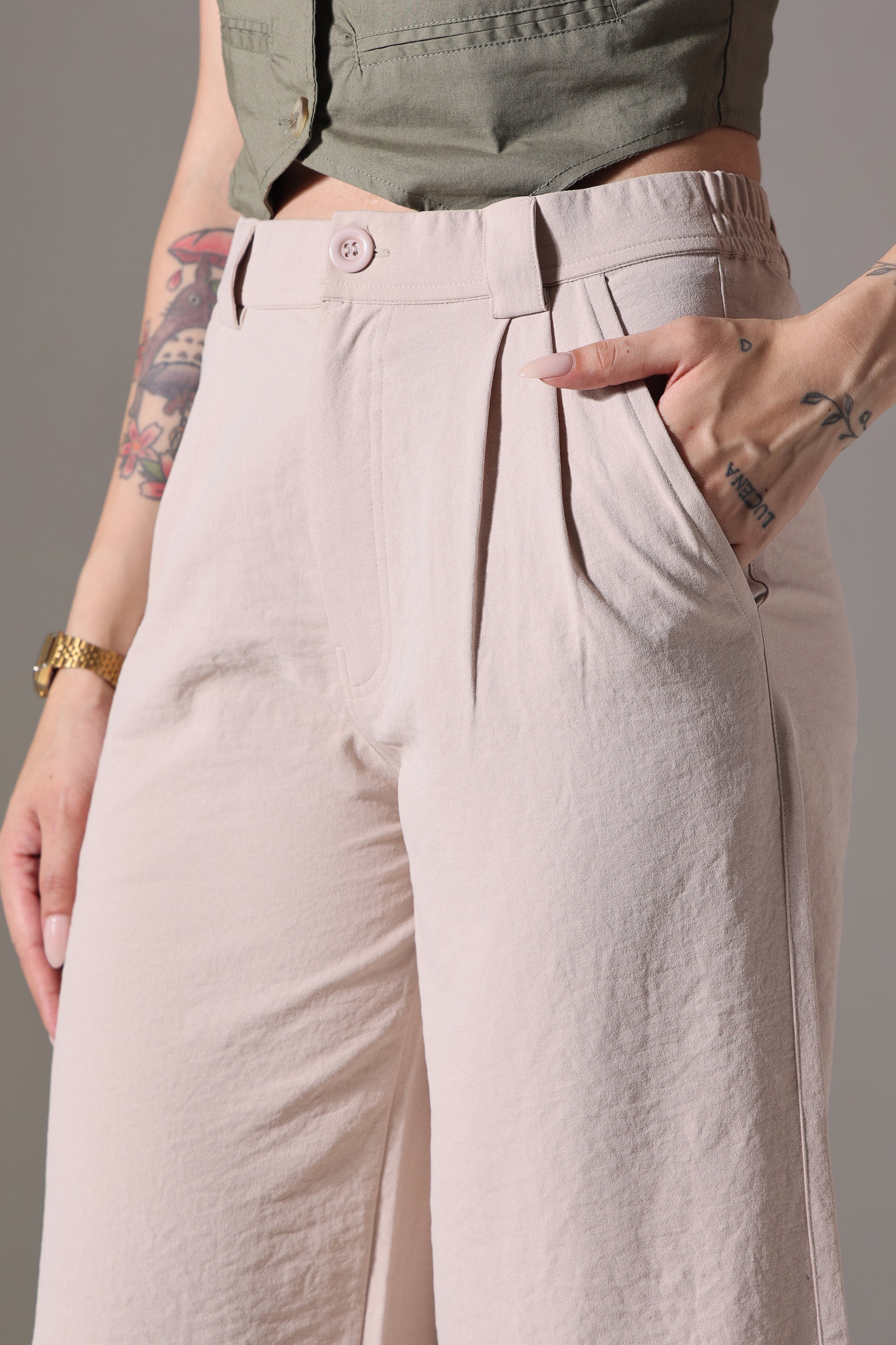 KOREAN PANT IVORY BEIGE