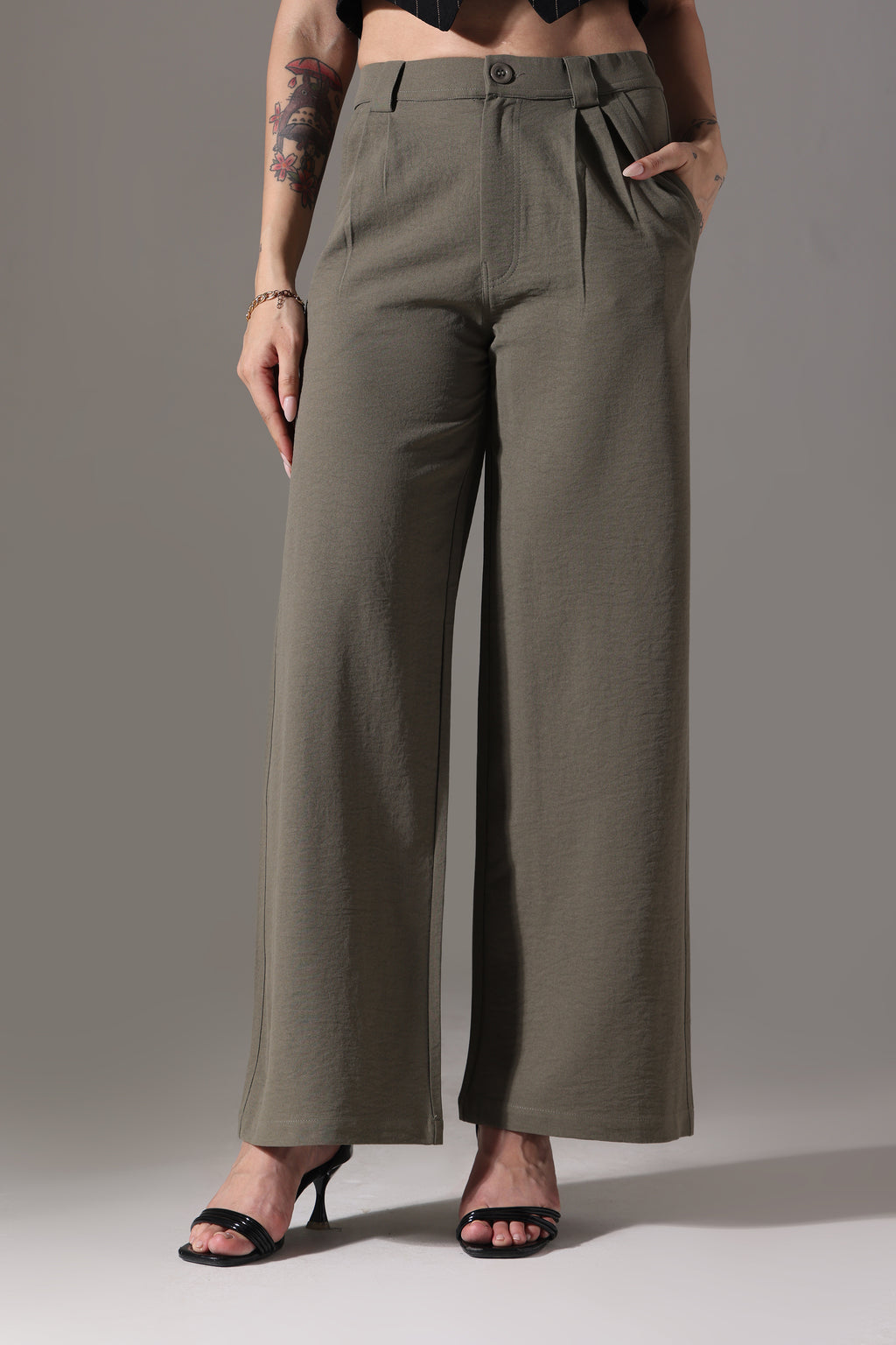KOREAN PANT AVON OLIVE