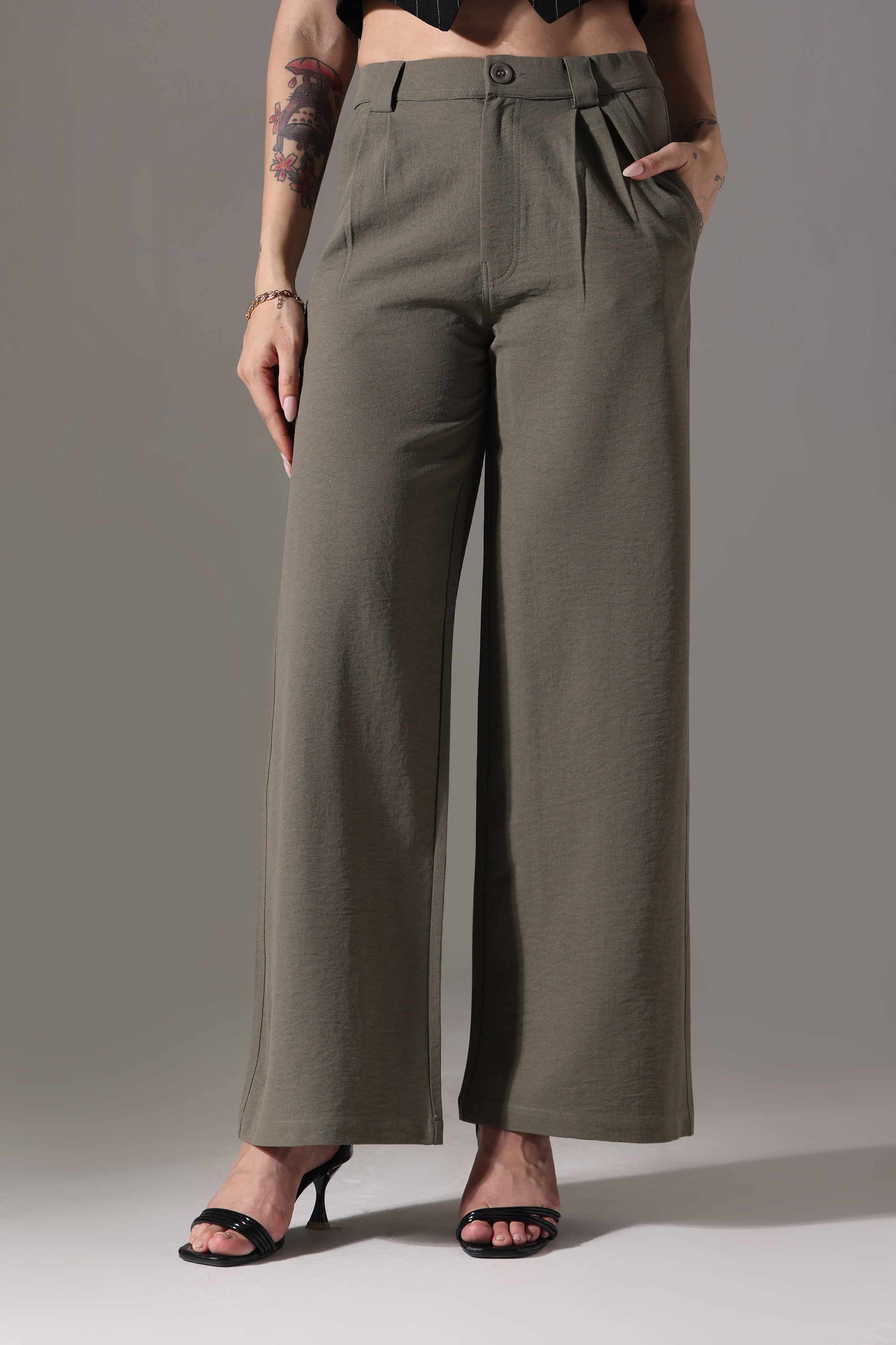 KOREAN PANT AVON OLIVE