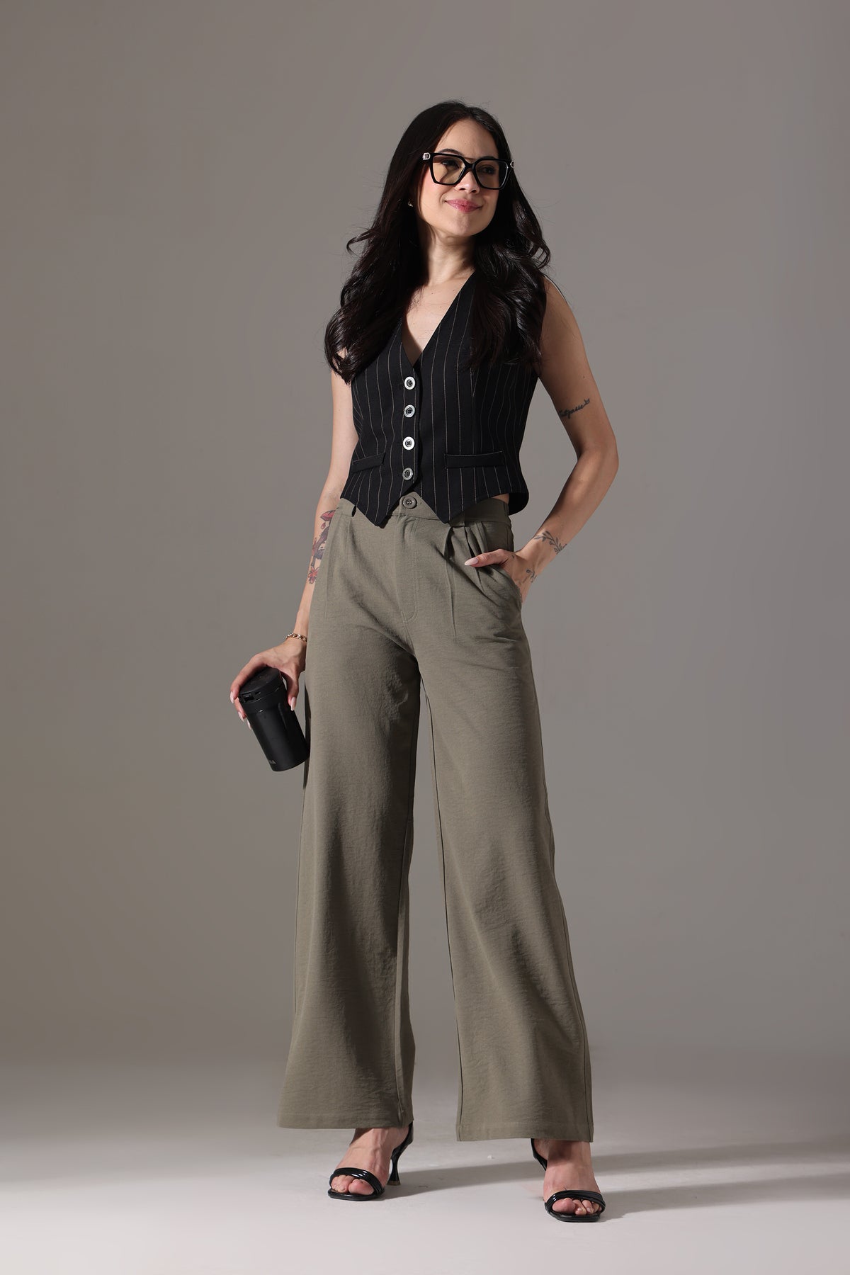 KOREAN PANT AVON OLIVE