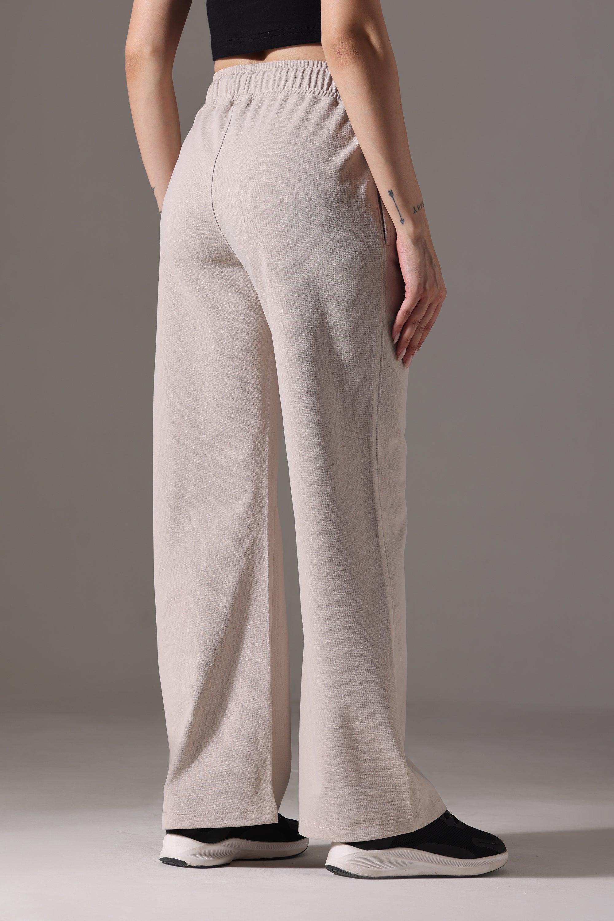 WIDE LEG LOWER WARM BEIGE