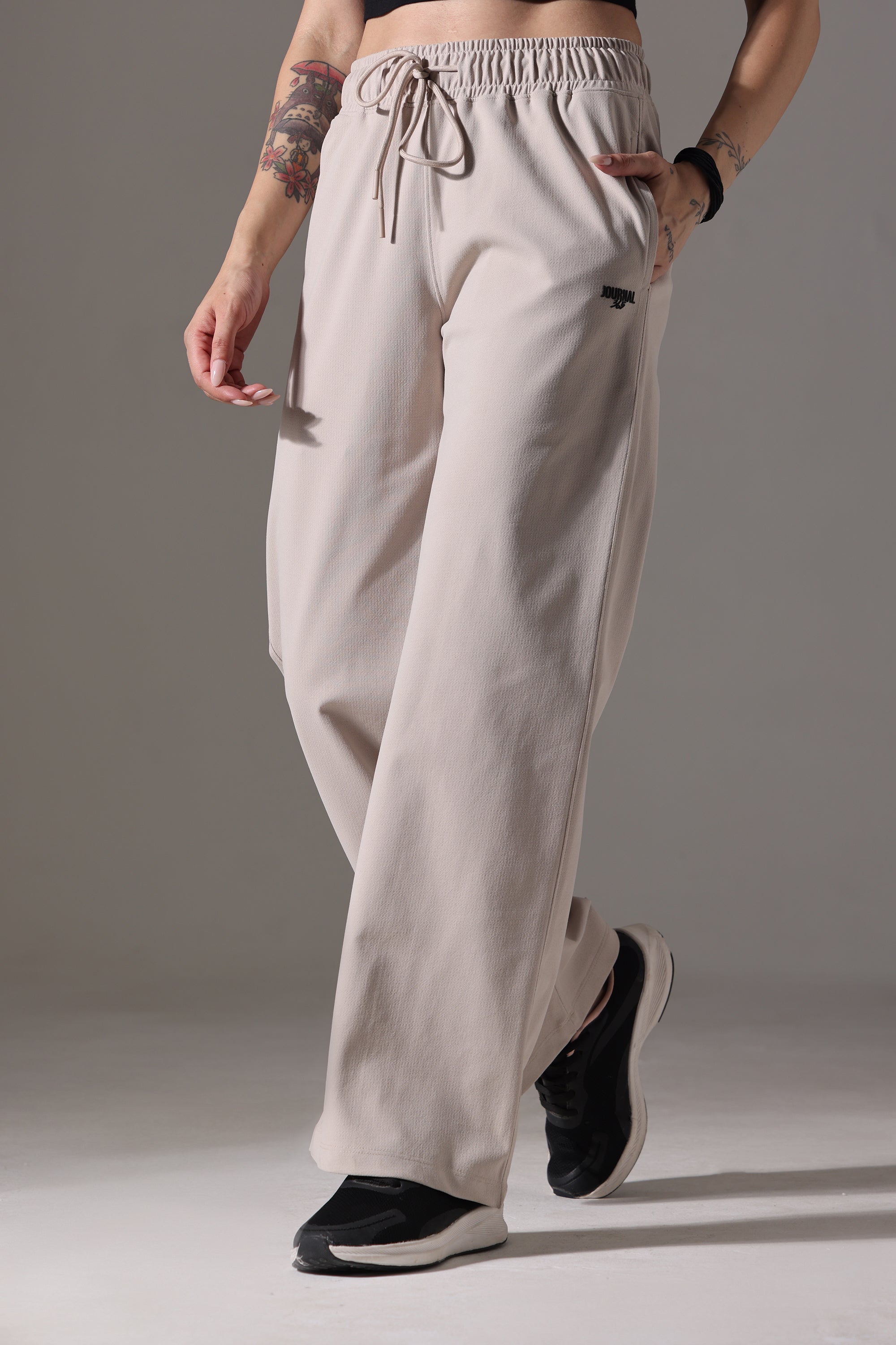 WIDE LEG LOWER WARM BEIGE