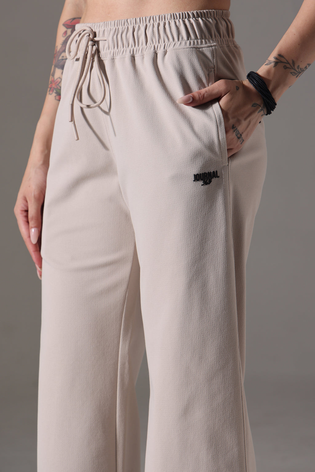 WIDE LEG LOWER WARM BEIGE