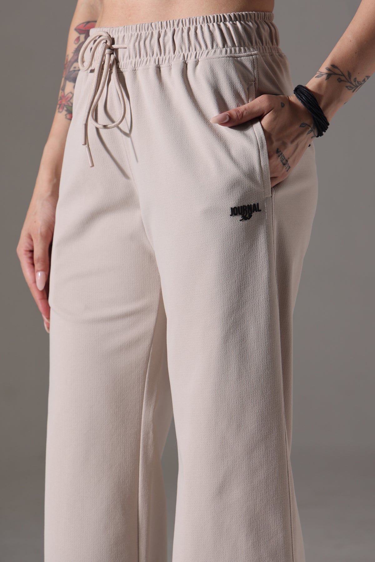 WIDE LEG LOWER WARM BEIGE