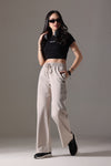 WIDE LEG LOWER WARM BEIGE