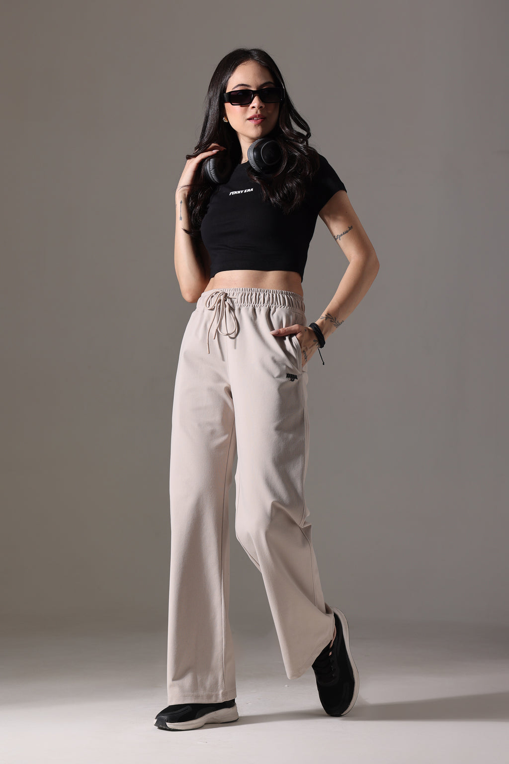 WIDE LEG LOWER WARM BEIGE