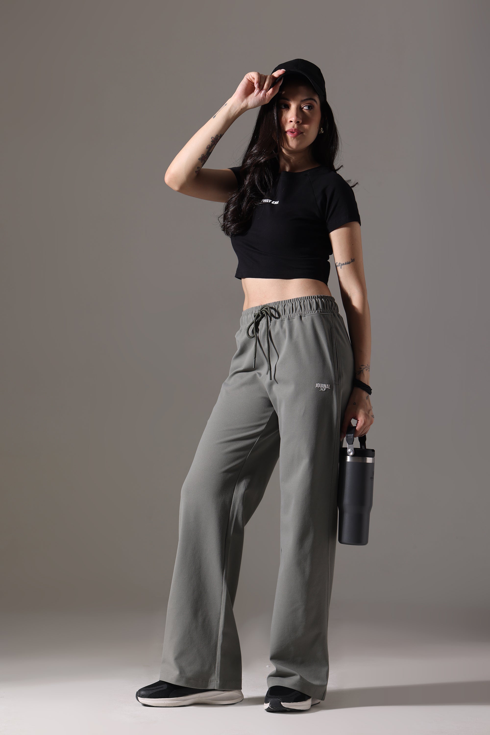 WIDE LEG LOWER SAGE GREEN