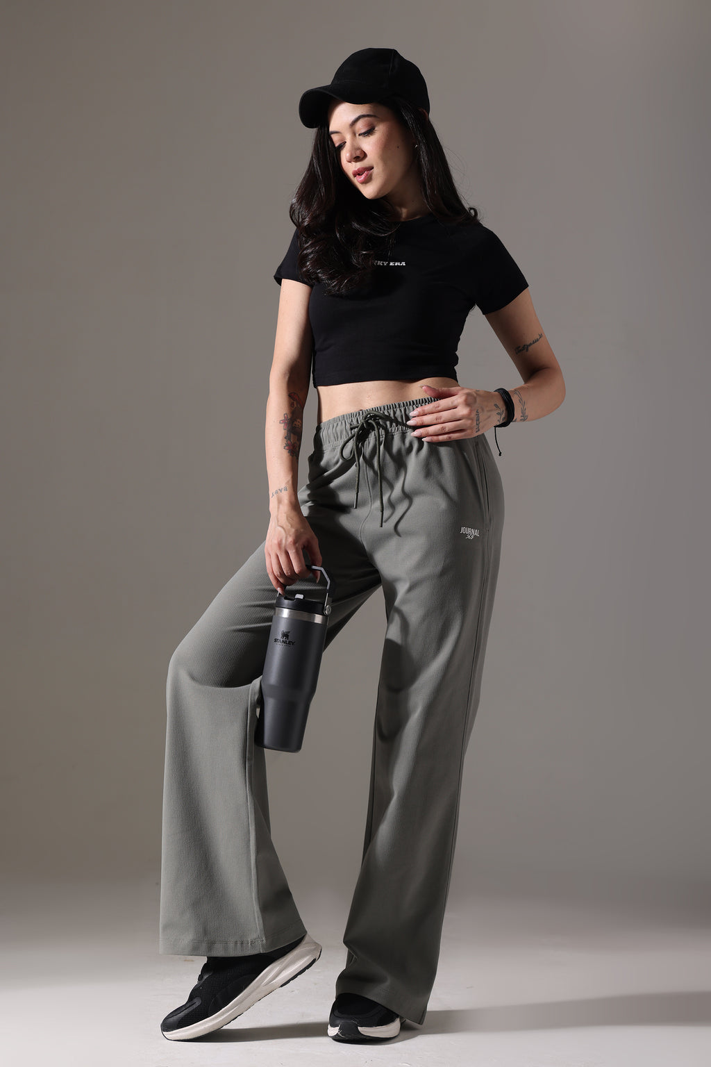 WIDE LEG LOWER SAGE GREEN