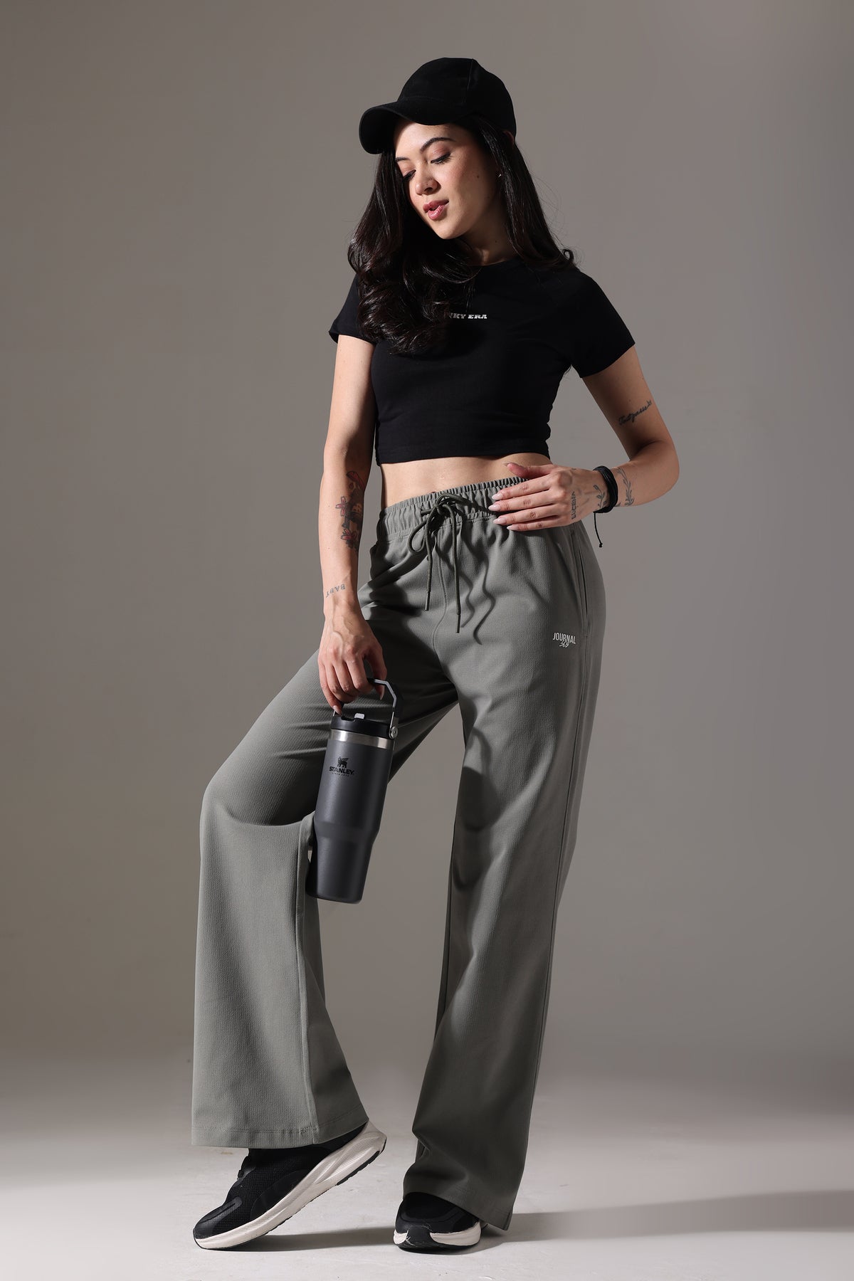 WIDE LEG LOWER SAGE GREEN